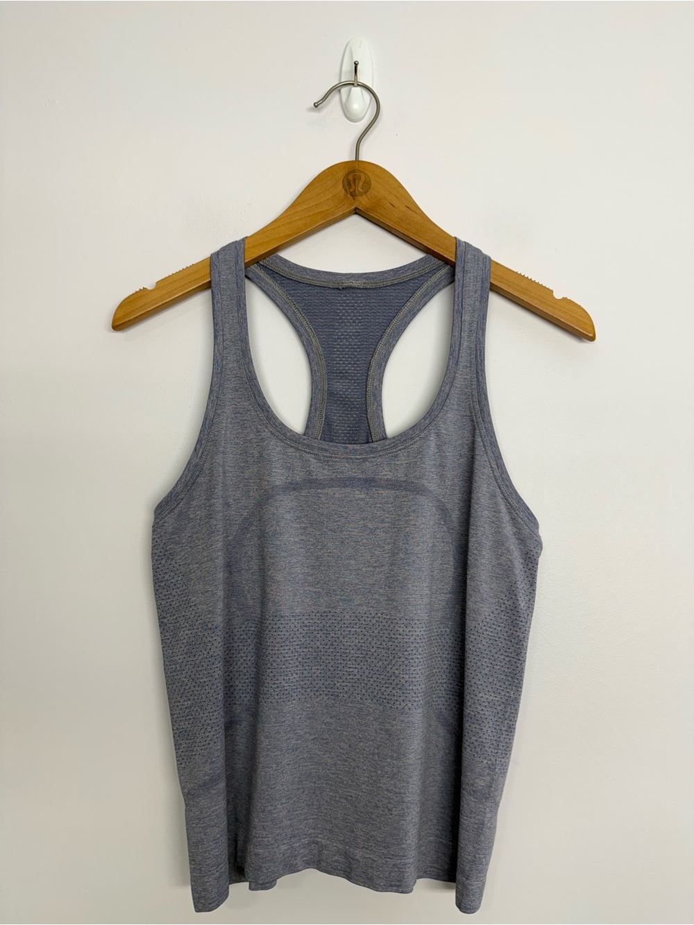 Lululemon Swiftly Tech Racerback Tank Top 2.0 Race Length Heathered Blue Sz 8